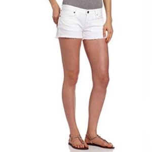 Lucky White Riley Denim Shorts Raw Hem Women’s Size 10